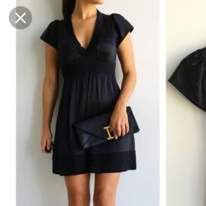 BCBGMaxAzria Black Silk Dress